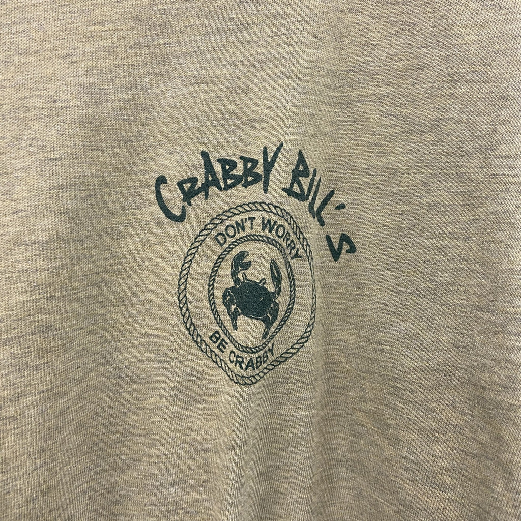 HYP　半袖リンガーTシャツ　Crabby Bill's　企業ロゴ　デカロゴ　緑　グリーン　ずんだ色　Mサイズ　古着
