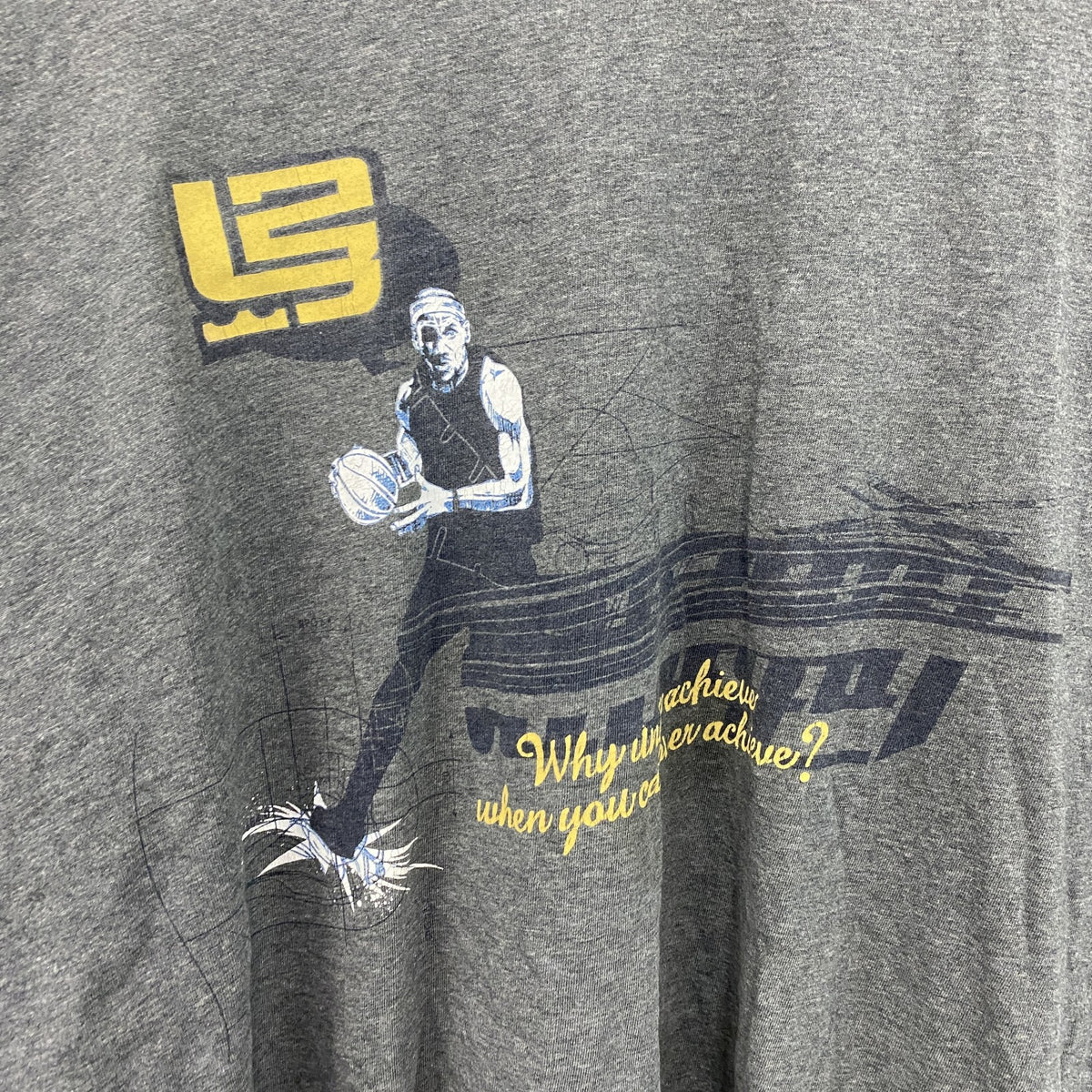 NIKE　ナイキ　Labron James　半袖プリントTシャツ　グレー　XLサイズ　古着