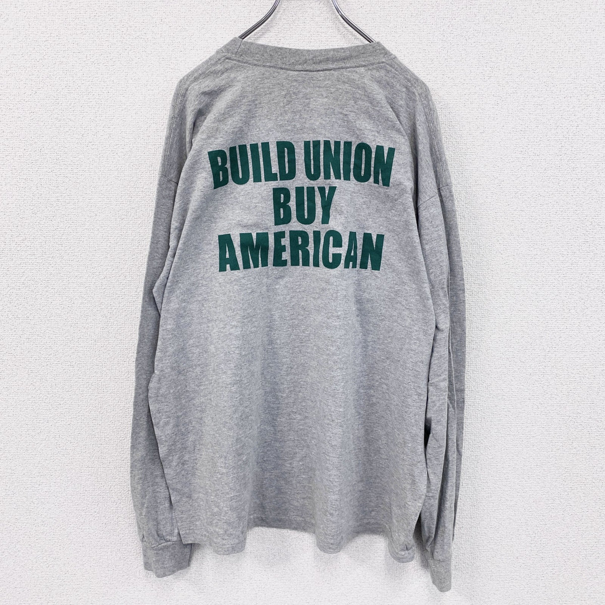 90s　BAYSIDE　長袖Tシャツ/ロンT　カレッジタイプ　ヴィンテージ　灰色　グレー　XLサイズ　古着