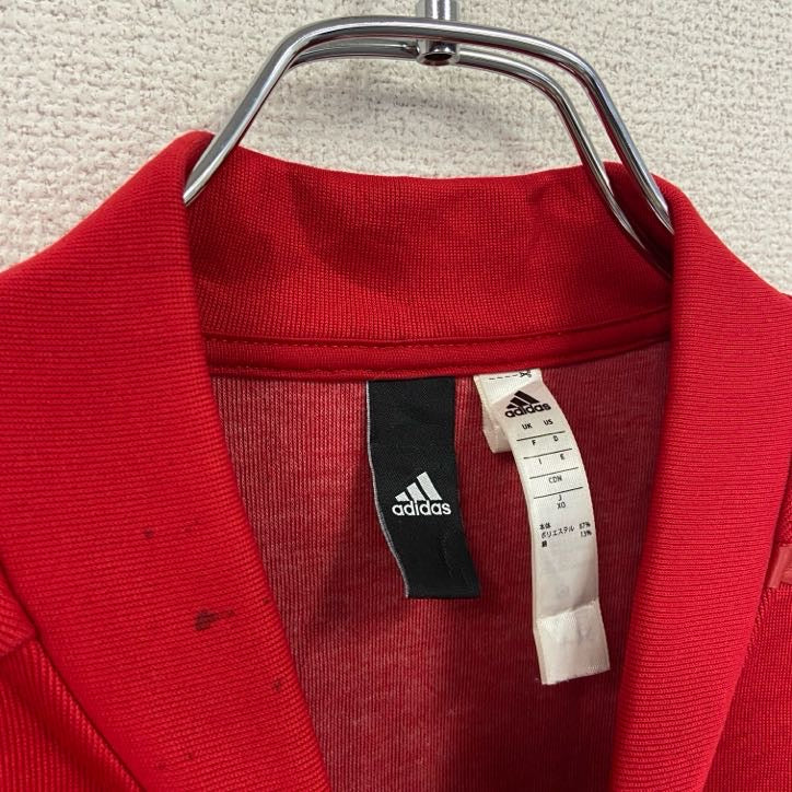 adidas　アディダス　トラックジャケット/ジャージ　赤　レッド　XOサイズ　古着