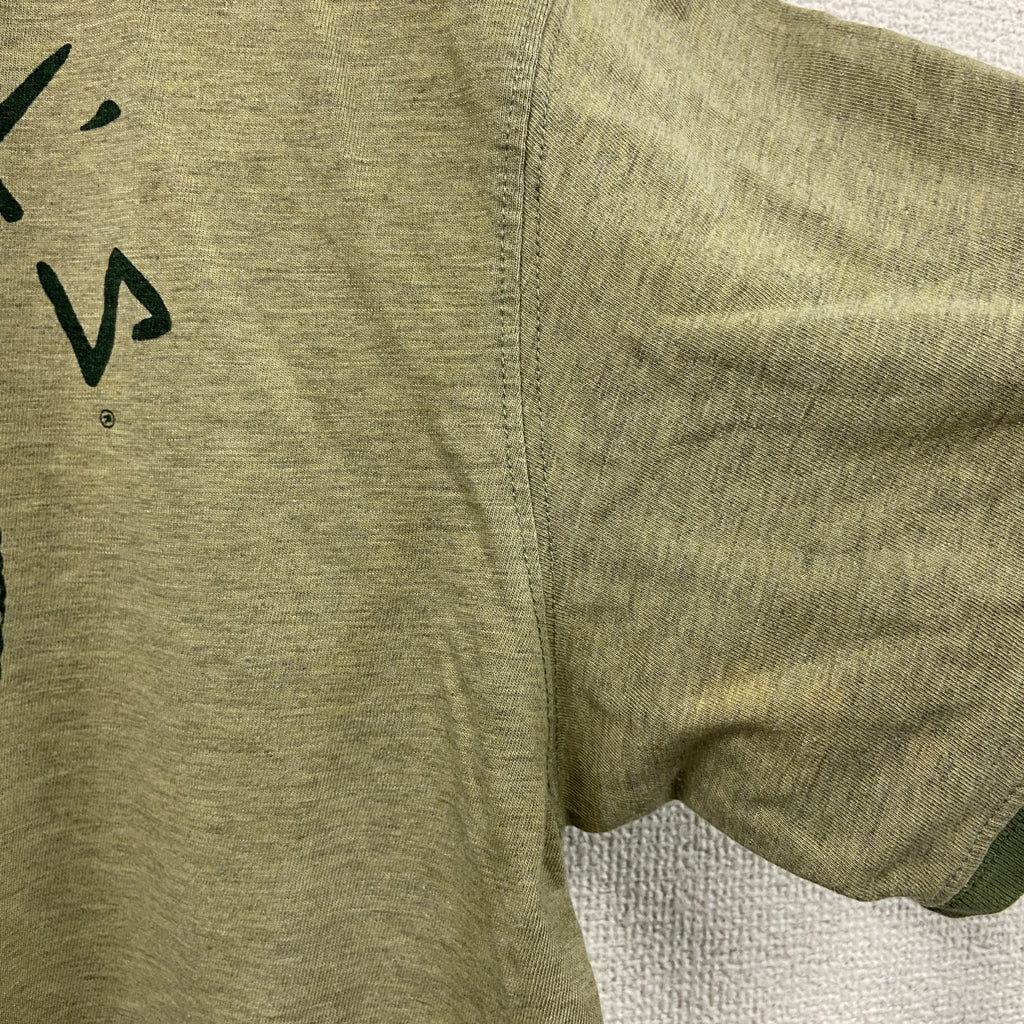 HYP　半袖リンガーTシャツ　Crabby Bill's　企業ロゴ　デカロゴ　緑　グリーン　ずんだ色　Mサイズ　古着