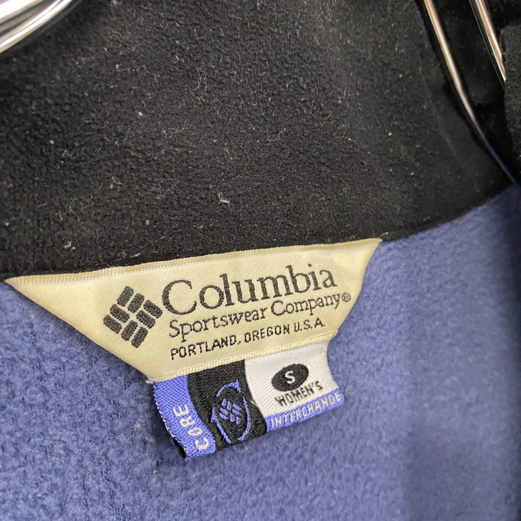 90s　Columbia　コロンビア　フリースジャケット/ボアジャケット　三角タグ　紫　パープル　Sサイズ　　ヴィンテージ　古着
