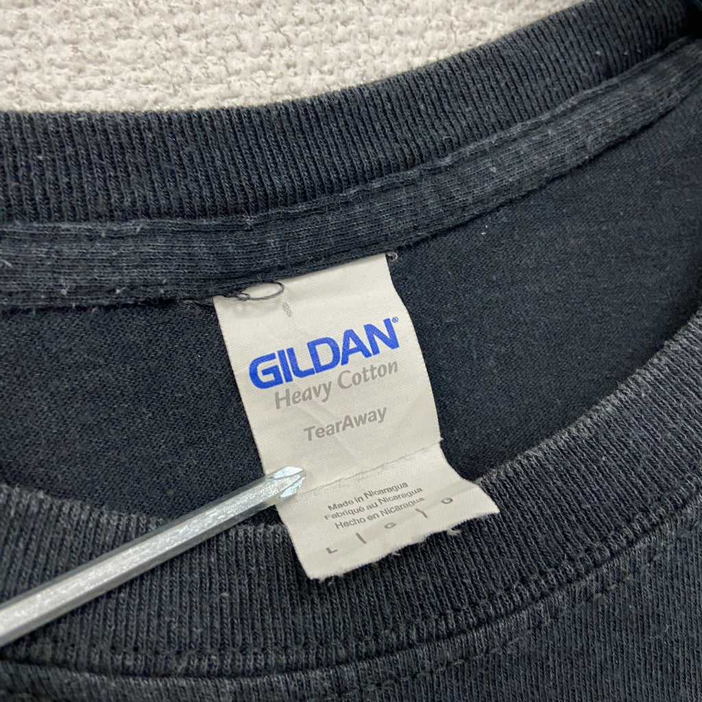 GILDAN　ギルダン　半袖プリントTシャツ　ヘビーメタルフェスティバル　スカル　骸骨　黒　ブラック　Lサイズ　古着