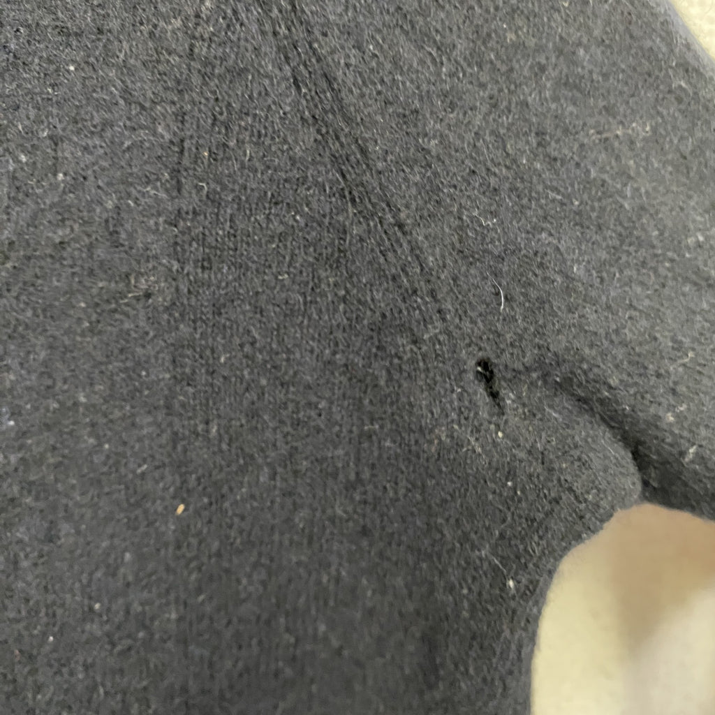 OAKLEY　オークリー　ラムウールニットセーター　ハーフジップニットセーター　黒　ブラック　Sサイズ　古着