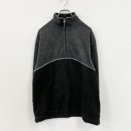 OLD GAP　オールドギャップ　ハーフジップフリースプルオーバージャケット　黒　ブラック　グレー　Sサイズ