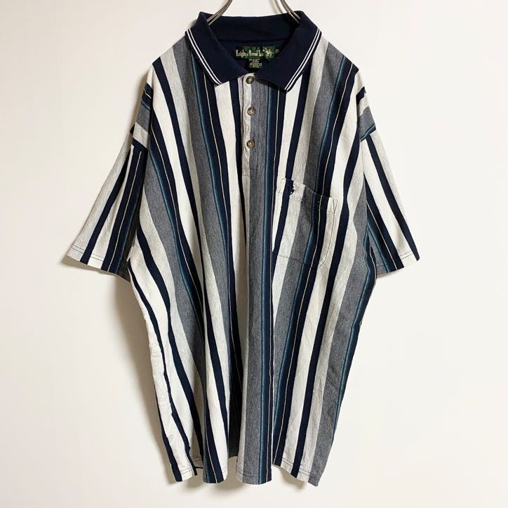 Knights of Round Table　半袖ポロシャツ　ストライプ　ビックシルエット　XXLサイズ　古着