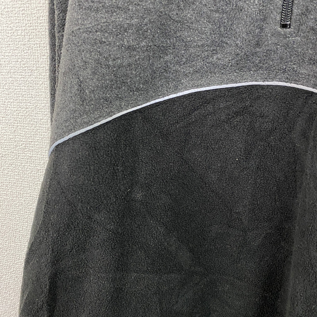 ～00s　OLD GAP　オールドギャップ　ハーフジップフリースプルオーバージャケット　ブラック　グレー　灰色　Sサイズ　古着