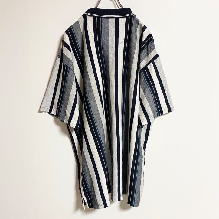 Knights of Round Table　半袖ポロシャツ　ストライプ　ビックシルエット　XXLサイズ　古着