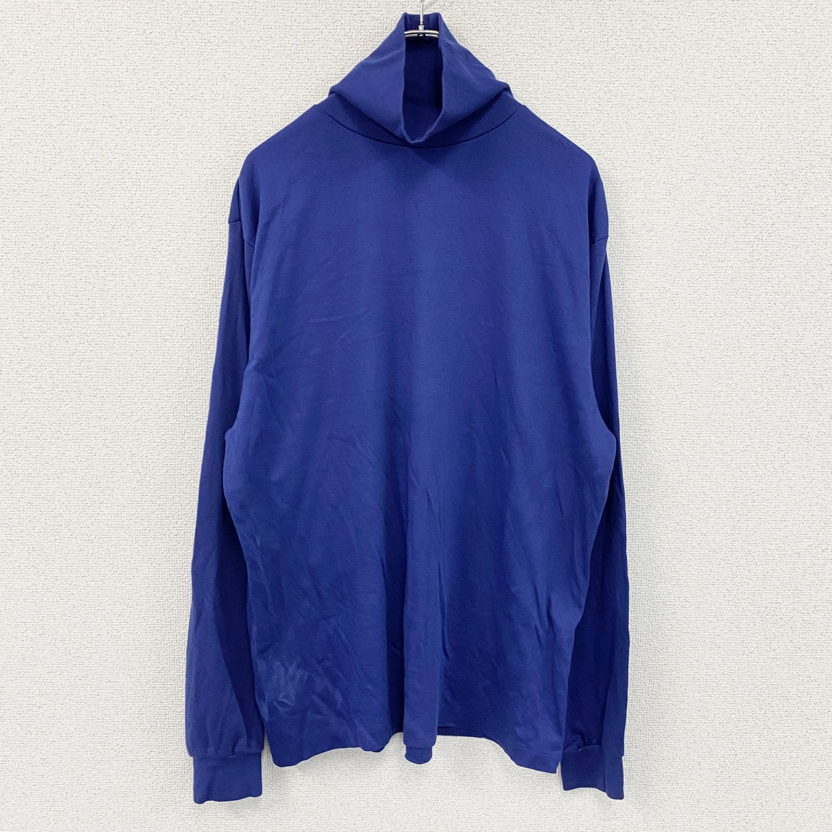 Eddie Bauer　エディーバウアー　長袖Tシャツ/ロンT　タートルネック　青　ブルー　XLサイズ カットソー メンズ コットン 古着