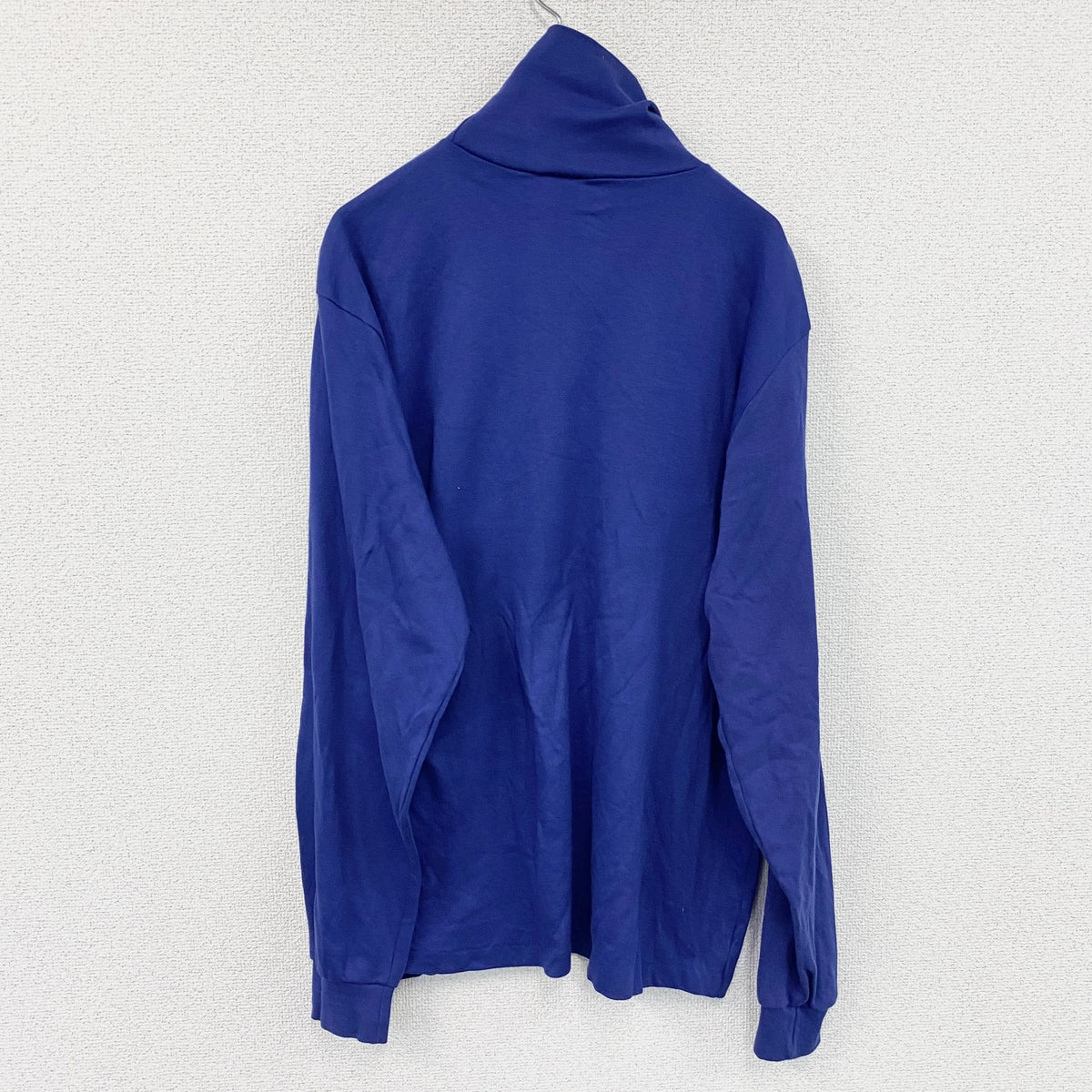 Eddie Bauer　エディーバウアー　長袖Tシャツ/ロンT　タートルネック　青　ブルー　XLサイズ カットソー メンズ コットン 古着