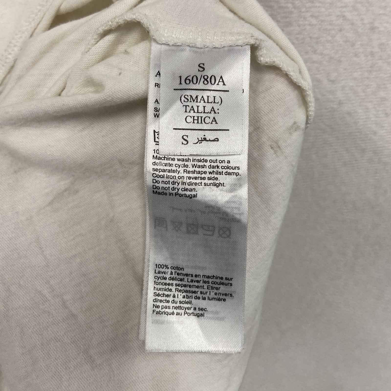 ALLSAINTS　半袖プリントアニマルTシャツ　ヒョウ柄　白　ホワイト　Sサイズ　古着