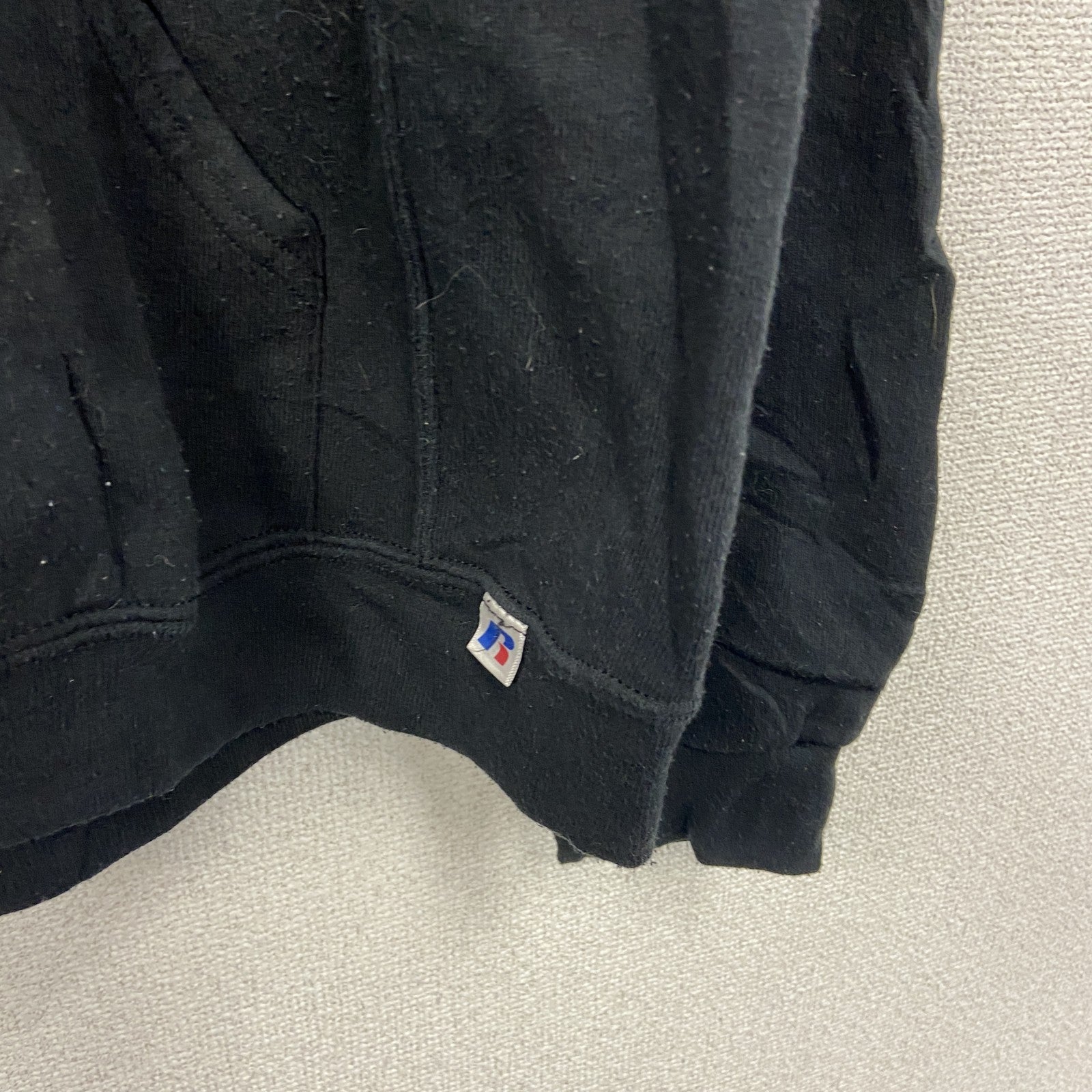 00s　RUSSELL ATHLETIC　ラッセル　スウェットパーカー/フーディー　ヴィンテージ　黒　ブラック　Lサイズ　古着