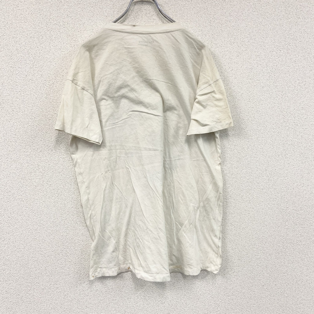 ALLSAINTS　半袖プリントアニマルTシャツ　ヒョウ柄　白　ホワイト　Sサイズ　古着