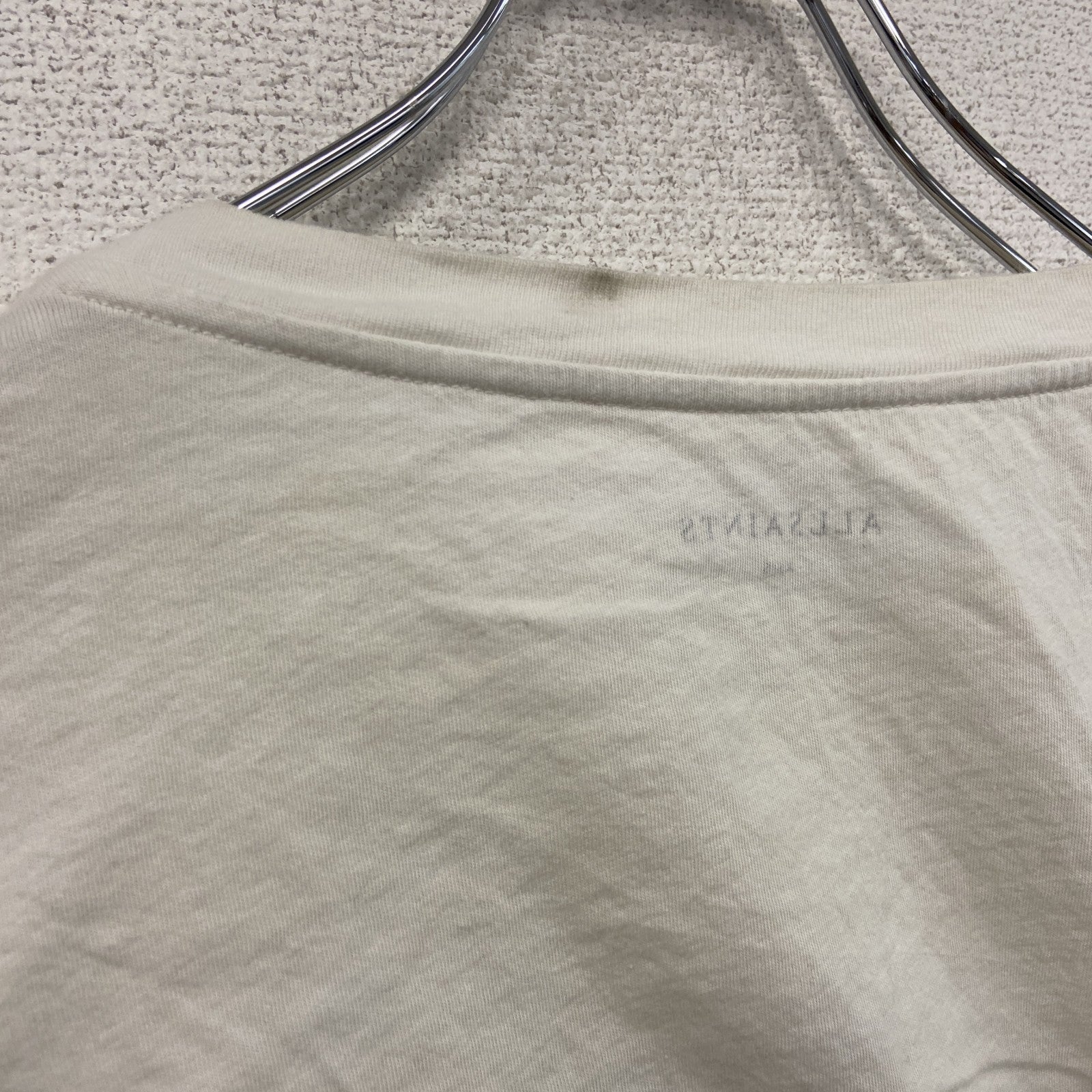 ALLSAINTS　半袖プリントアニマルTシャツ　ヒョウ柄　白　ホワイト　Sサイズ　古着