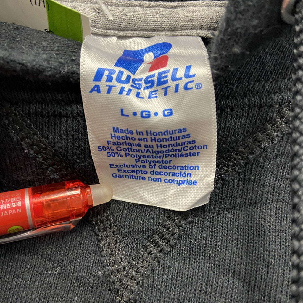 00s　RUSSELL ATHLETIC　ラッセル　スウェットパーカー/フーディー　ヴィンテージ　黒　ブラック　Lサイズ　古着