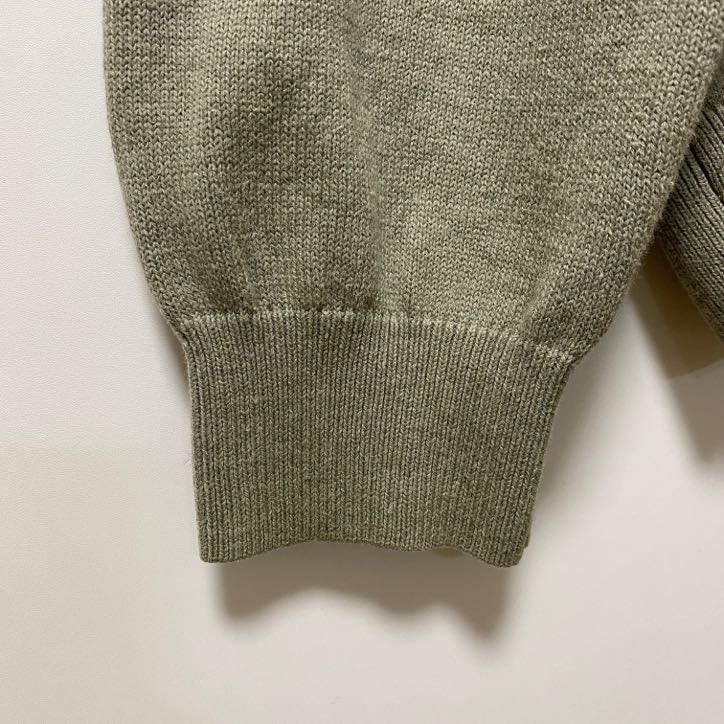 IZOD　アイゾッド　ハーフジップニットセーター　総柄　灰色　グレー　XLサイズ　古着