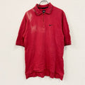 90s　NIKE　ナイキ　半袖ポロシャツ　スウッシュロゴ　ヴィンテージ　赤　レッド　LLサイズ　古着
