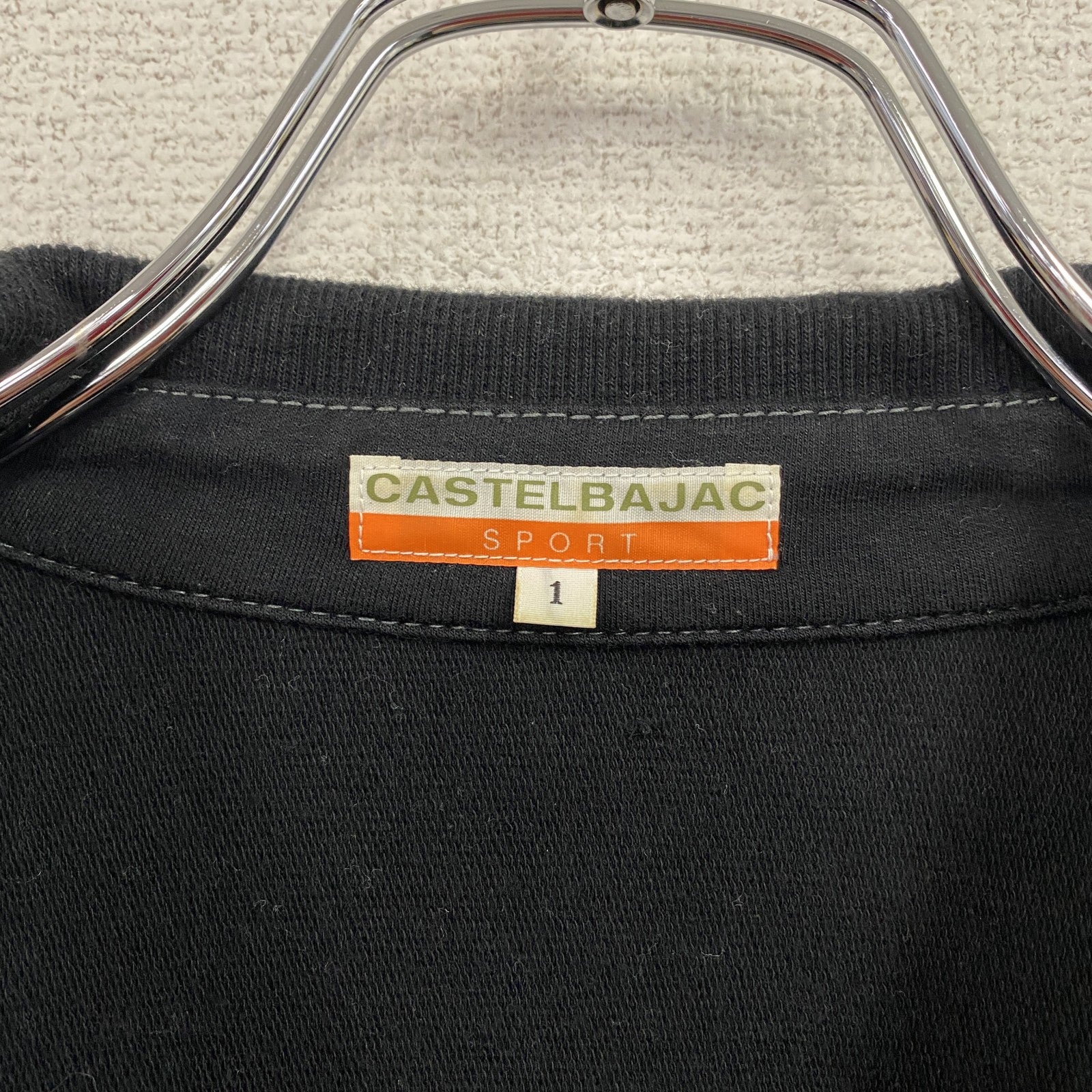 CASTELBAJAC　カステルバジャック　フルジップスウェットジャケット　黒　ブラック　1サイズ　古着
