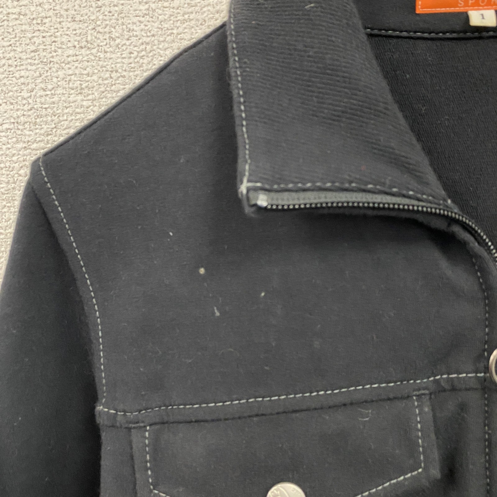 CASTELBAJAC　カステルバジャック　フルジップスウェットジャケット　黒　ブラック　1サイズ　古着
