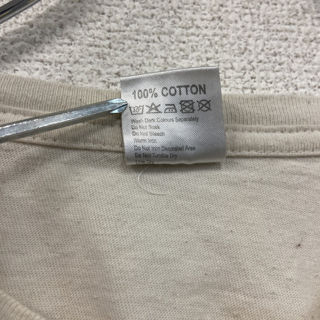CLASSIC RINGSPUN　半袖プリントTシャツ　白　ホワイト　Mサイズ カットソー メンズ コットン 古着