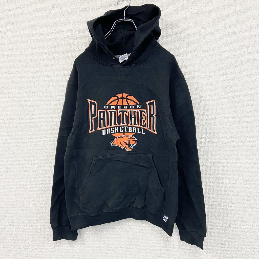 00s　RUSSELL ATHLETIC　ラッセル　スウェットパーカー/フーディー　ヴィンテージ　黒　ブラック　Sサイズ　古着