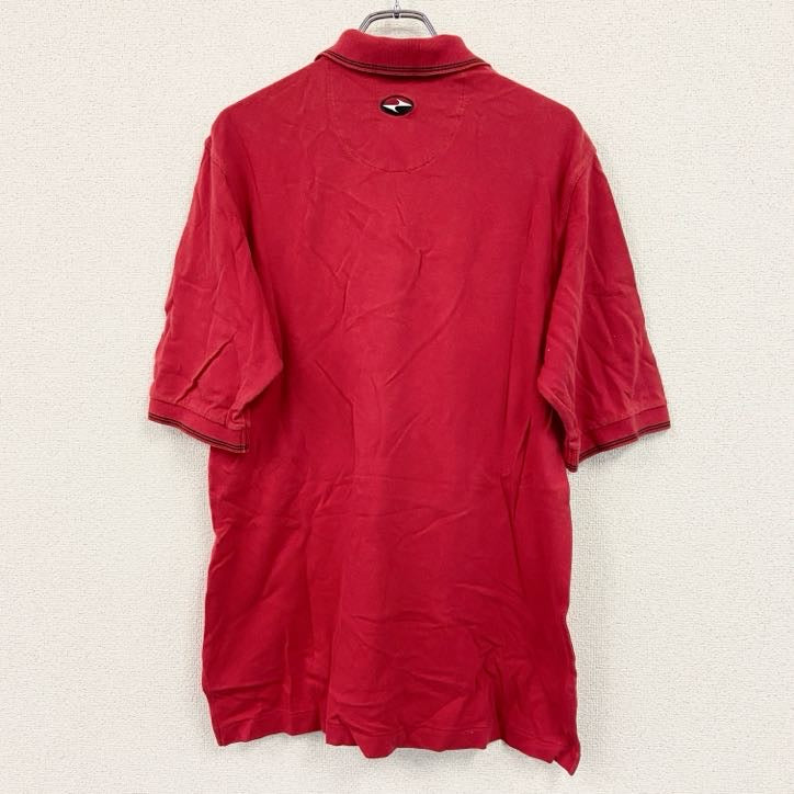 90s　NIKE　ナイキ　半袖ポロシャツ　スウッシュロゴ　ヴィンテージ　赤　レッド　LLサイズ　古着