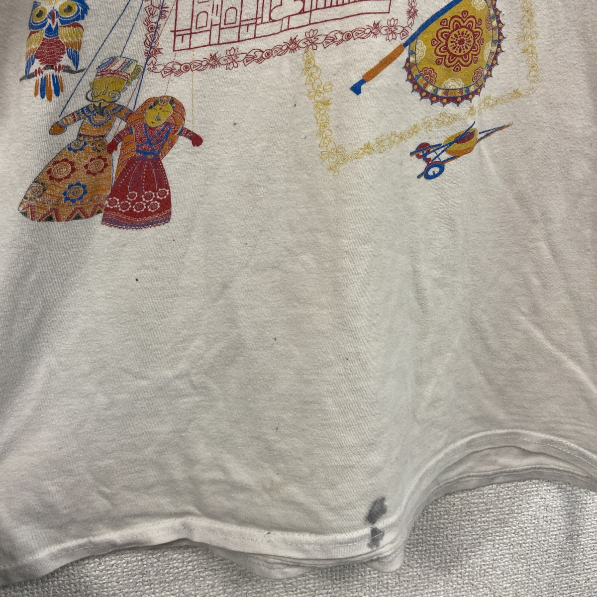 CLASSIC RINGSPUN　半袖プリントTシャツ　白　ホワイト　Mサイズ カットソー メンズ コットン 古着