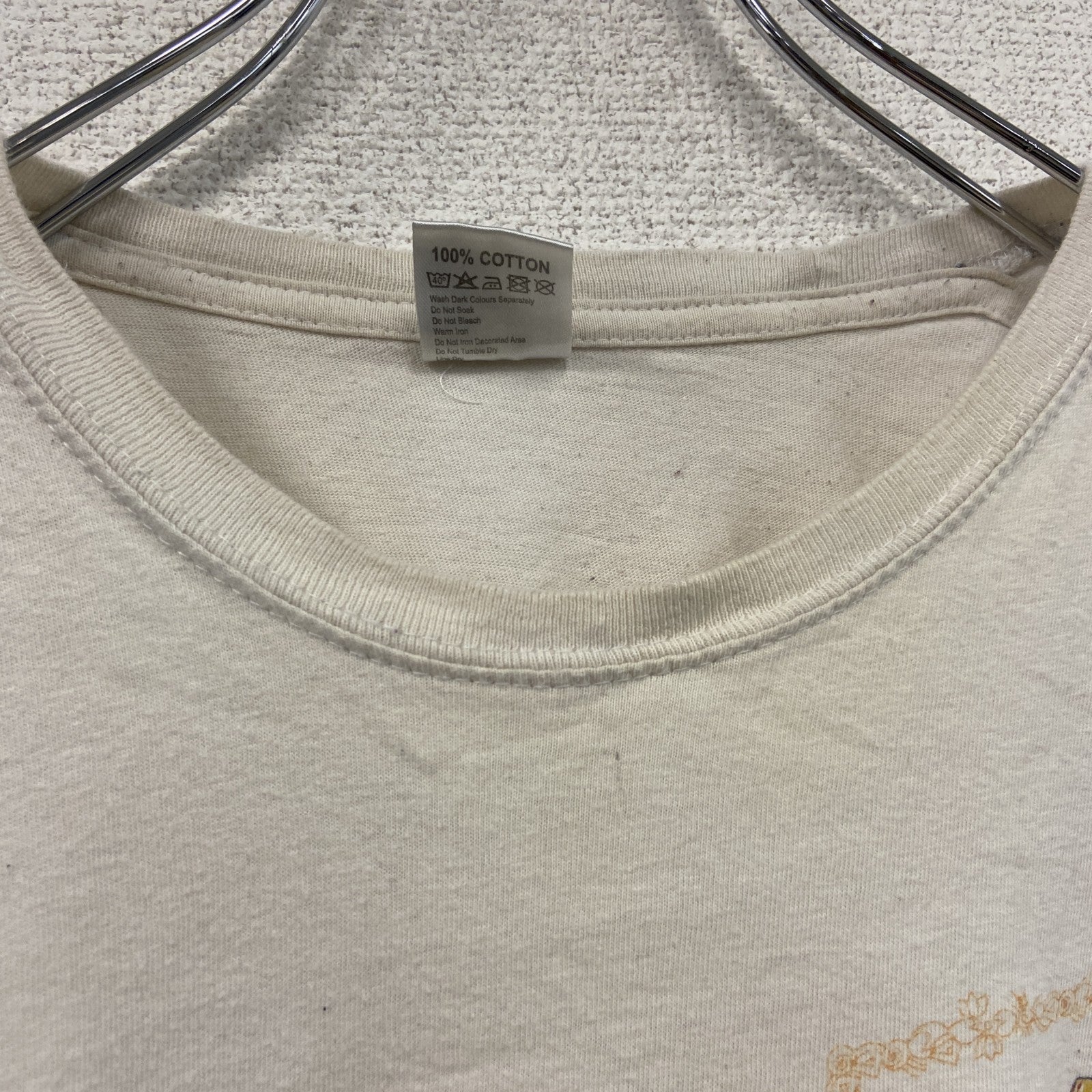 CLASSIC RINGSPUN　半袖プリントTシャツ　白　ホワイト　Mサイズ カットソー メンズ コットン 古着