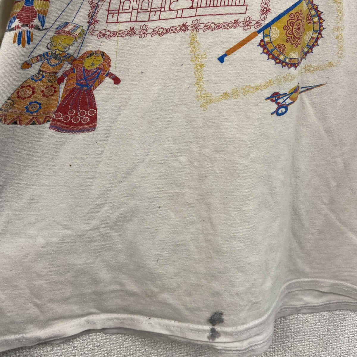 CLASSIC RINGSPUN　半袖プリントTシャツ　白　ホワイト　Mサイズ カットソー メンズ コットン 古着