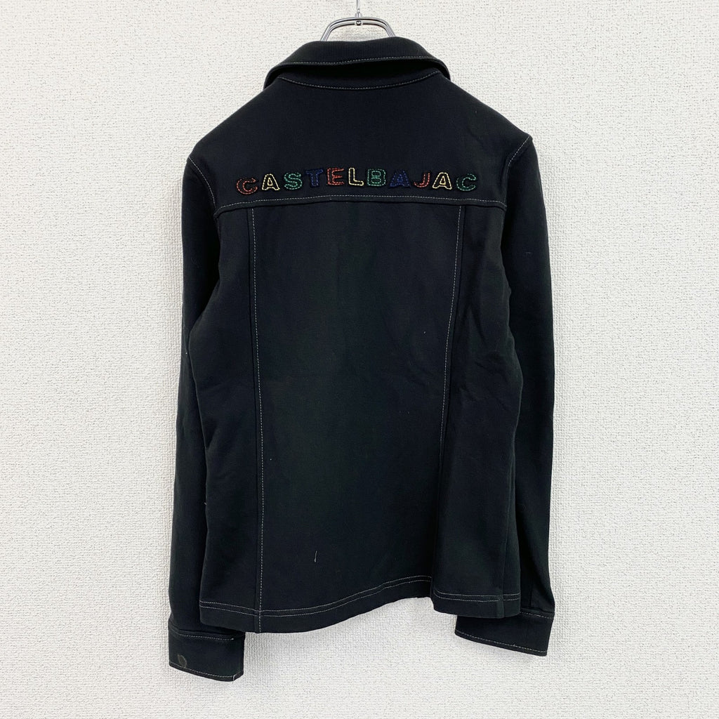 CASTELBAJAC　カステルバジャック　フルジップスウェットジャケット　黒　ブラック　1サイズ　古着