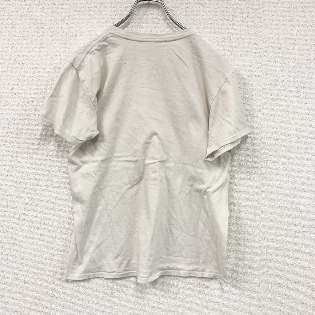 CLASSIC RINGSPUN　半袖プリントTシャツ　白　ホワイト　Mサイズ カットソー メンズ コットン 古着