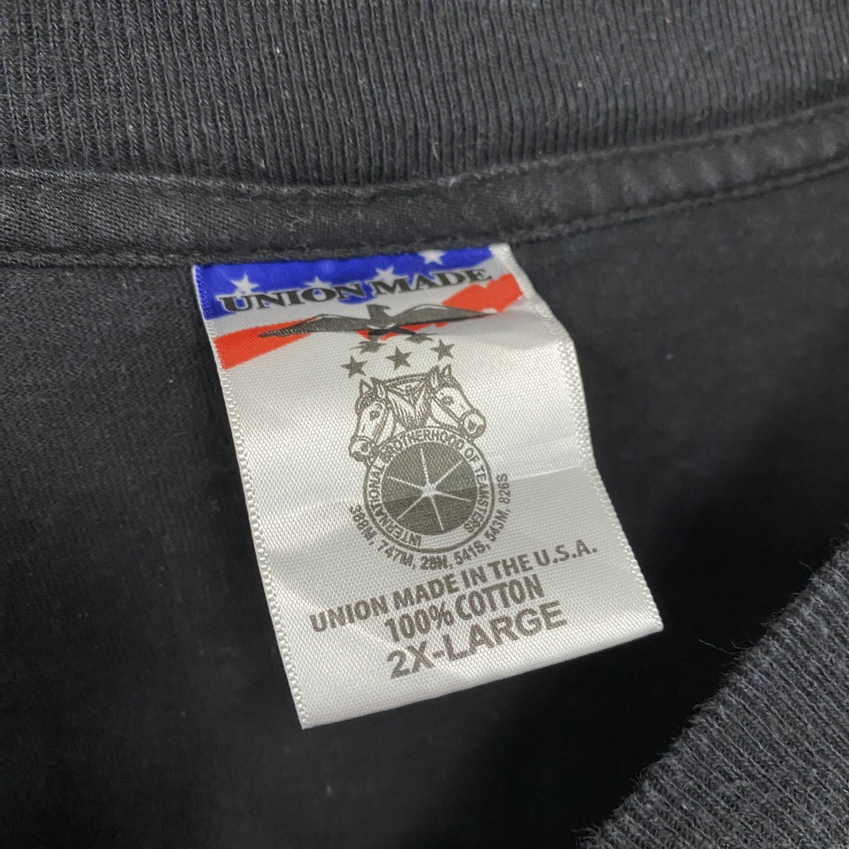 UNION MADE　半袖プリントTシャツ　黒　ブラック　2XLサイズ カットソー メンズ コットン 古着