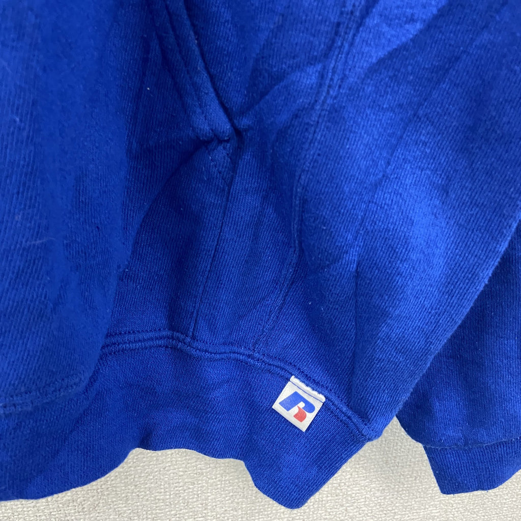 00s　RUSSELL ATHLETIC　ラッセル　スウェットパーカー/フーディー　ヴィンテージ　青　ブルー　Lサイズ　古着