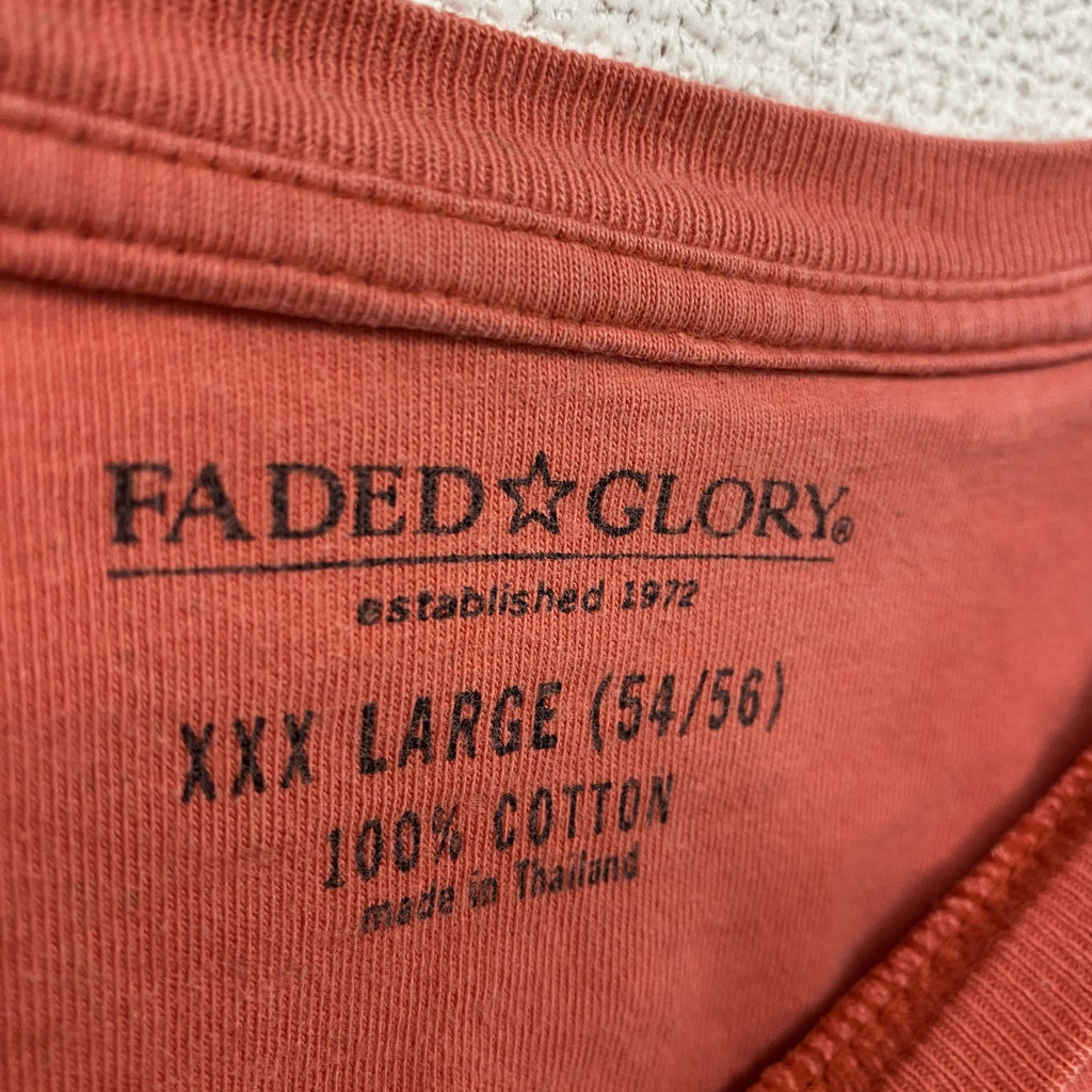 FADED☆GLORY　半袖プリントTシャツ　両面プリント　サーモンピンク　XXXLサイズ　古着