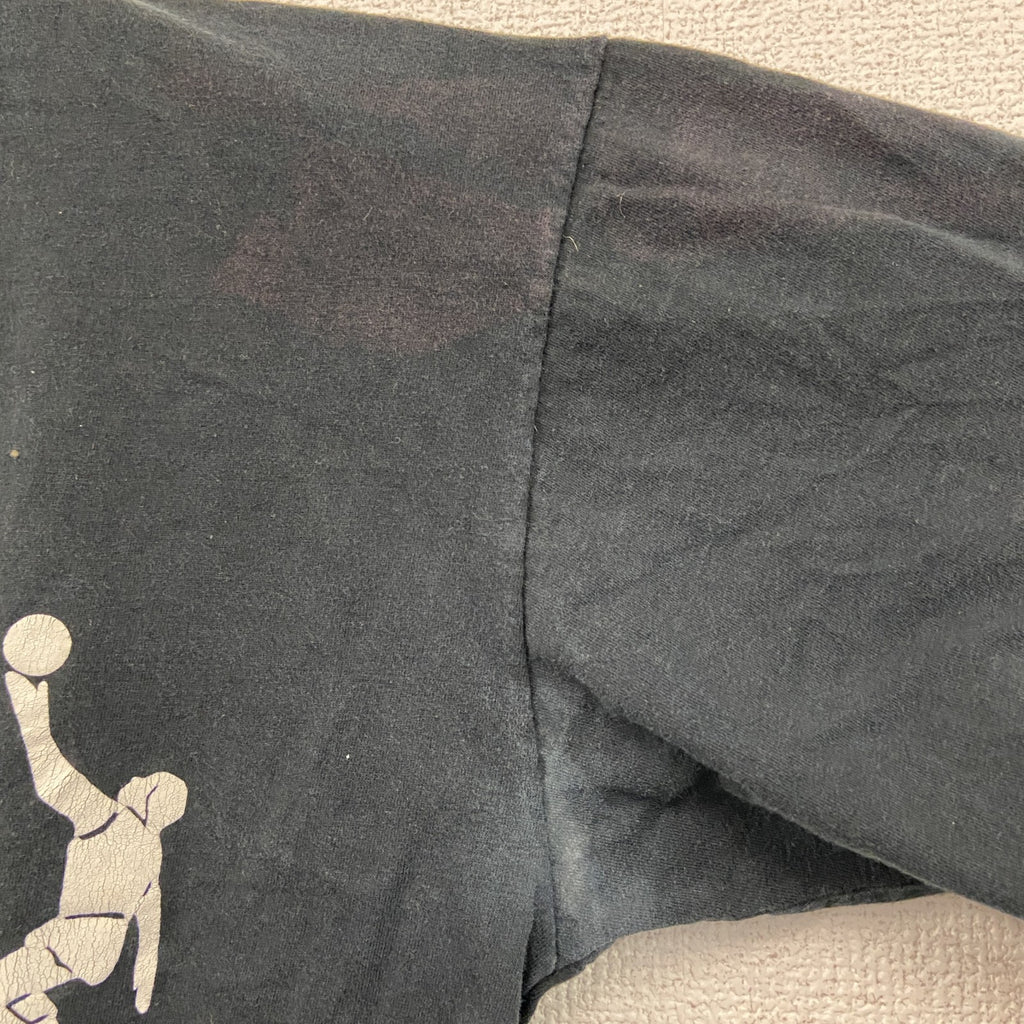 半袖プリントTシャツ　スポーツ　バレーボール　黒　ブラック　古着