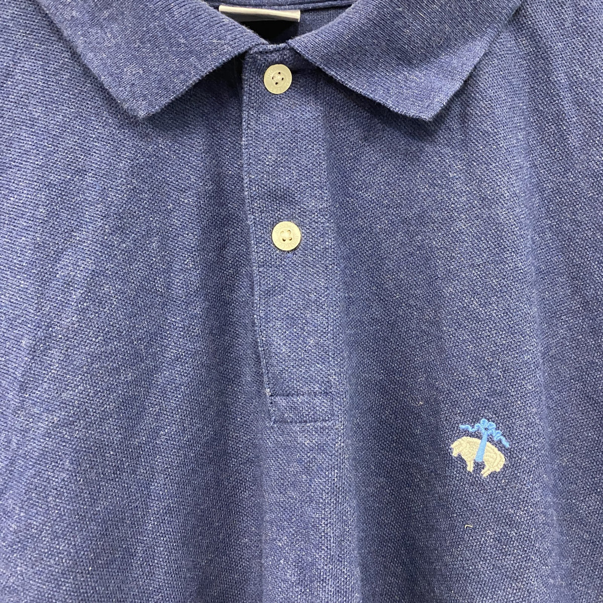 Brooks Brothers　ブルックスブラザーズ　半袖ポロシャツ　刺ロゴ　紺　ネイビー　XLサイズ　古着
