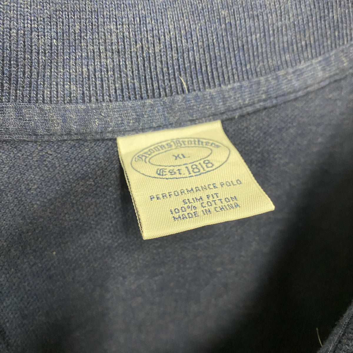 Brooks Brothers　ブルックスブラザーズ　半袖ポロシャツ　刺ロゴ　紺　ネイビー　XLサイズ　古着
