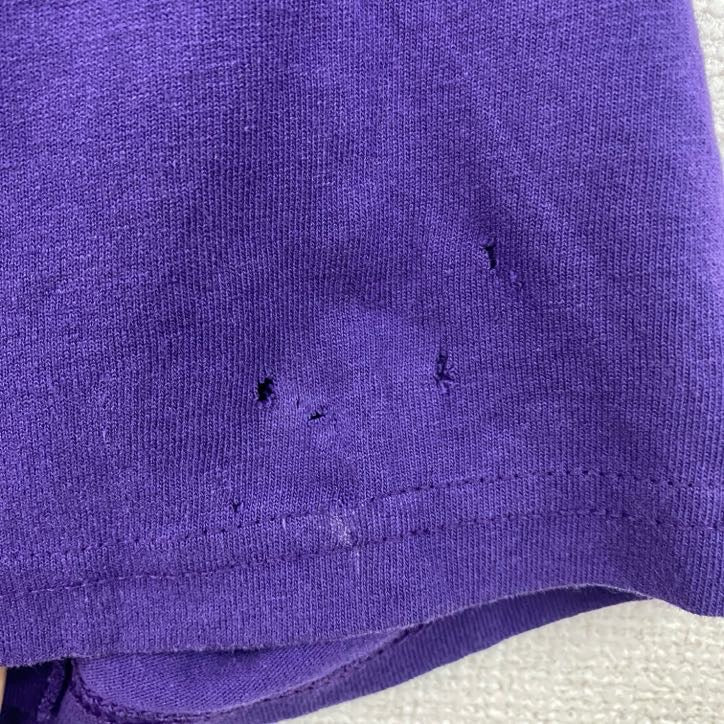 JERZEES　ジャージーズ　半袖両面プリントTシャツ　アメフト　背番号　クルーネック　紫　パープル　XLサイズ　古着