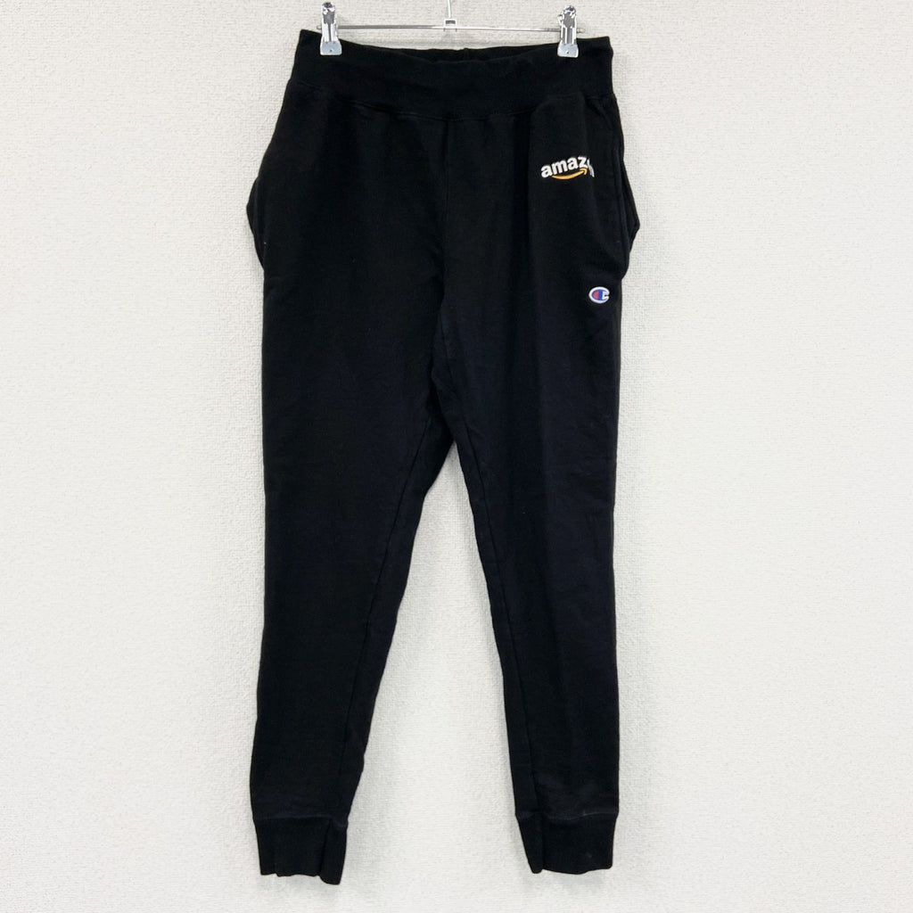 Champion　チャンピオン　リバースウィーブ　スウェットパンツ　amazon　企業ロゴ　黒　ブラック　Mサイズ　古着