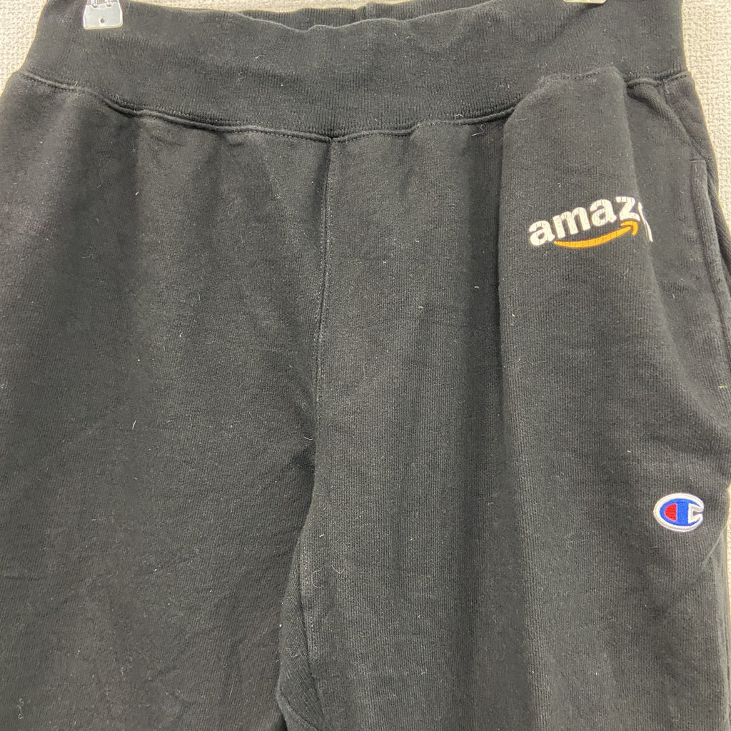 Champion　チャンピオン　リバースウィーブ　スウェットパンツ　amazon　企業ロゴ　黒　ブラック　Mサイズ　古着