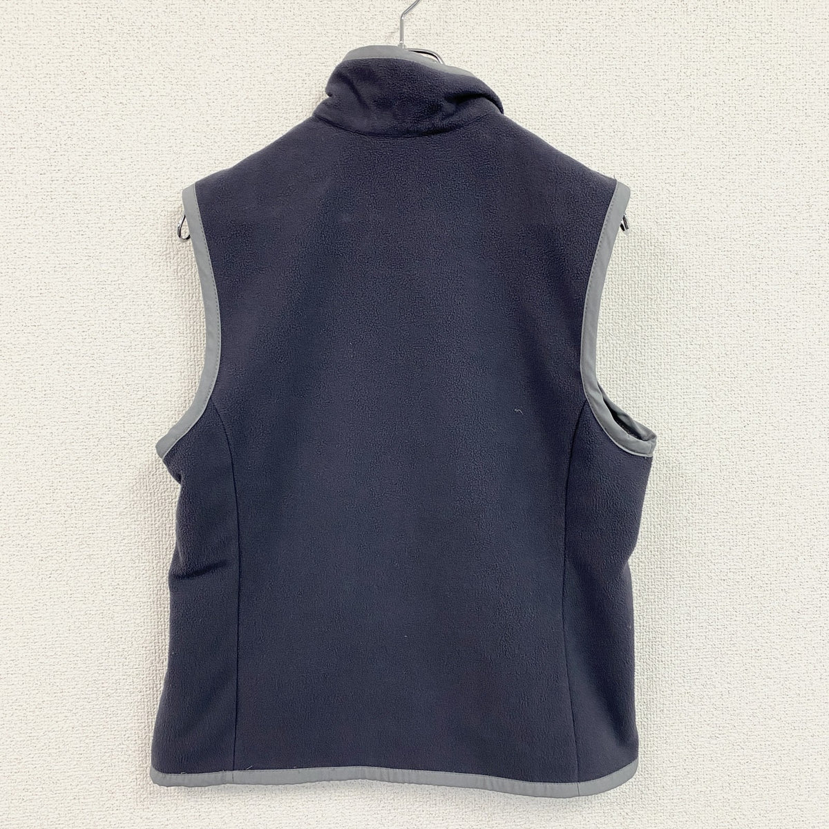 ～00s　NIKE GOLF　ナイキゴルフ　フルジップフリースベスト/ボアベスト　紺　ネイビー　グレー　灰色　Mサイズ メンズ ポリエステル 古着
