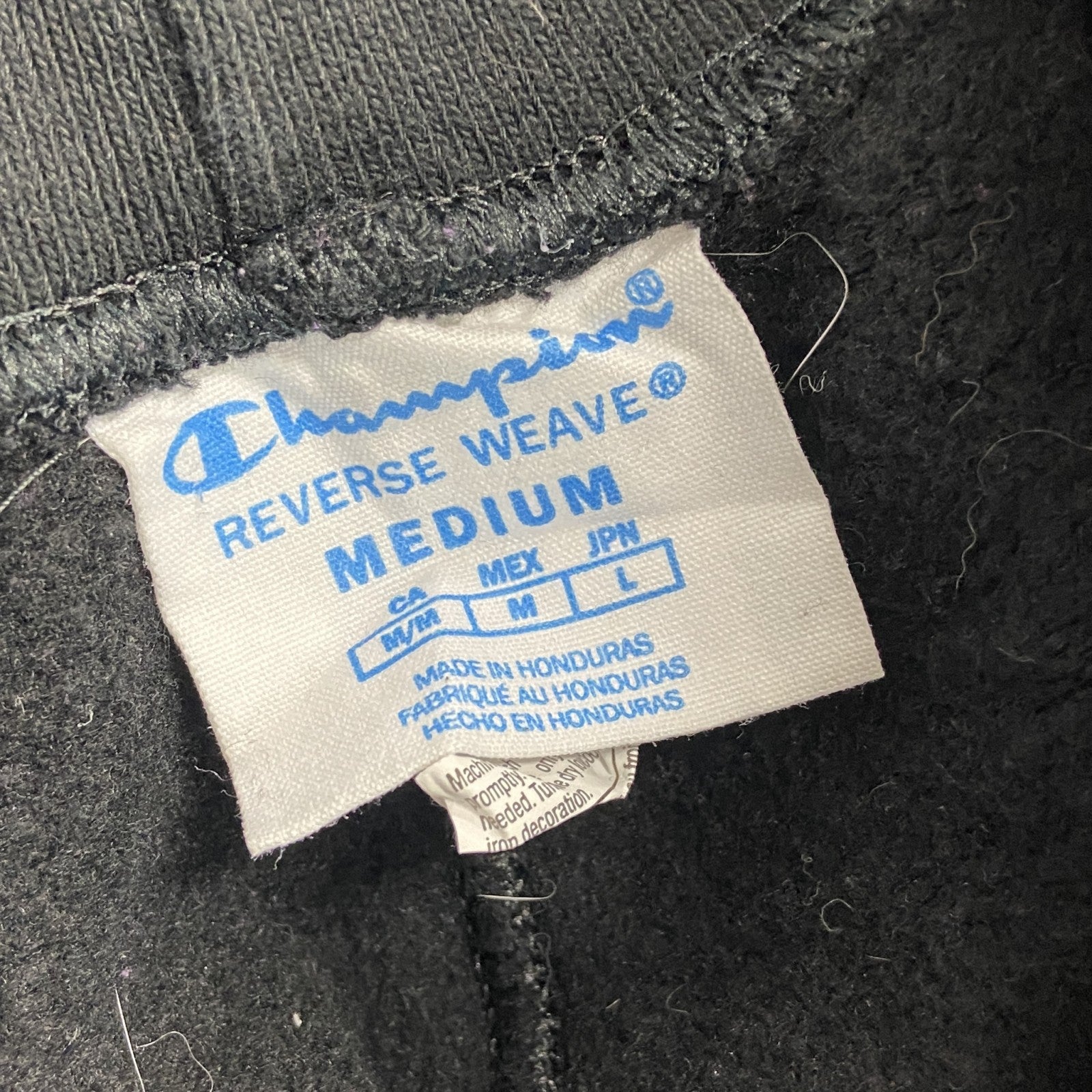 Champion　チャンピオン　リバースウィーブ　スウェットパンツ　amazon　企業ロゴ　黒　ブラック　Mサイズ　古着