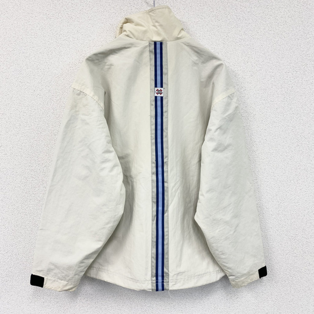 Quiksilver　クイックシルバー　フルジップナイロンジャケット　ベージュ　SSサイズ ウインドブレーカー ナイロンアウター メンズ 古着