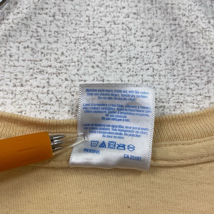 GILDAN　ギルダン　半袖スポーツプリントTシャツ　バスケ　レトロ　クルーネック　黄色　イエロー　XLサイズ　古着