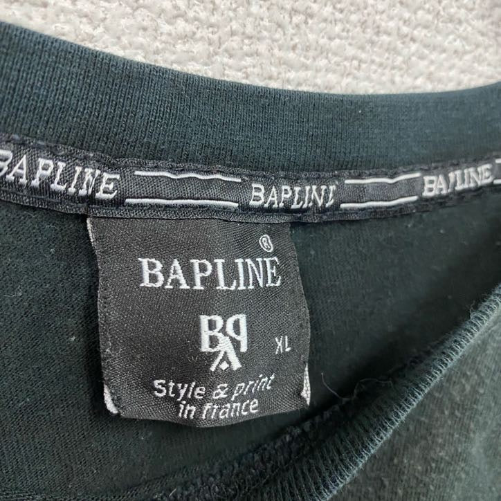BAPLINE　半袖Tシャツ　両面プリント　黒　ブラック　XLサイズ　古着