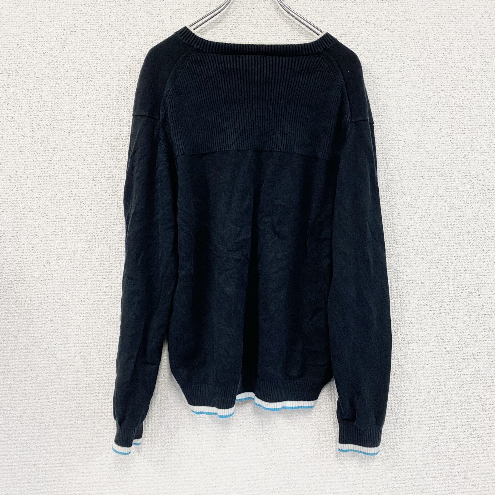 PUMA　プーマ　ニットセーター　黒　ブラック　Lサイズ　古着