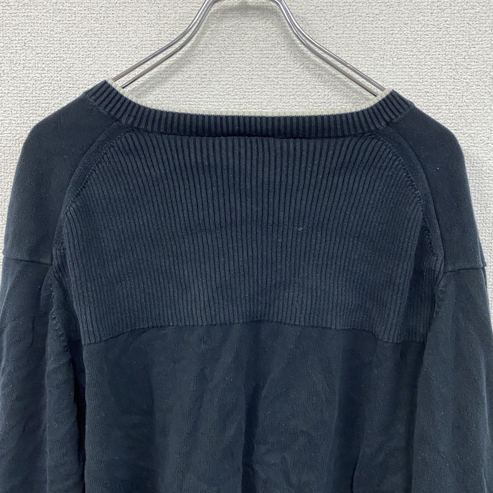 PUMA　プーマ　ニットセーター　黒　ブラック　Lサイズ　古着