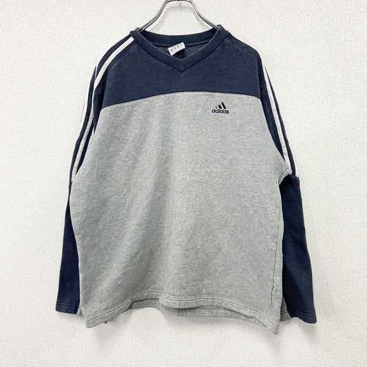 00s　adidas　アディダス　スウェット/トレーナー　パフォーマンスロゴ　ヴィンテージ　グレー　7サイズ