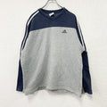 00s　adidas　アディダス　スウェット/トレーナー　パフォーマンスロゴ　ヴィンテージ　グレー　灰色　7サイズ　古着