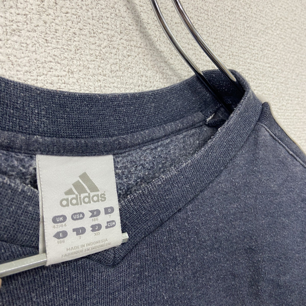 00s　adidas　アディダス　スウェット/トレーナー　パフォーマンスロゴ　ヴィンテージ　グレー　灰色　7サイズ　古着